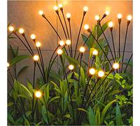 TONULAX Solar Garden Lights - Upgraded Solar Swaying Light, Sway by Wind, Outdoor Lights, Yard Patio Pathway Decoration, High Flexibility Iron Wire & Heavy Bulb Base, Warm White(2 Pack)