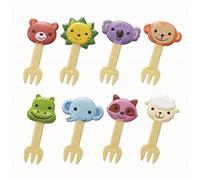 Tonune Mama's Assist Lunch Box Accessories Bento Decoration Japanese Food Fork Picks Lunch Cute Animal Set of 8 Pieces (Bear, Lion, Koala, Monkey, Hippopotamus, Elephant, Raccoon, Sheep) P-3116