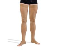 TONUS ELAST 23-32 mmHg Compression Stockings with a Silicone Band, Open Toe, Firm Grade Class II, CCL 2 Thigh High Support Stockings without Toecap for Women & Men (L (Height 62.2-66.9 inch), Beige)