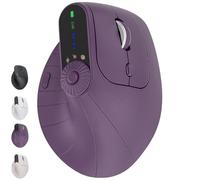 Tonuuoei 2025 Upgraded Ergonomic Triple-Connect Wireless Mouse, Vertical Mouse with 4 Adjustable DPI, Bluetooth 5.0&USB-C Receiver for Laptop/PC/Mac