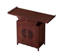 Tonuuoei Chinese cabinet pedestal offering table,Bamboo Buddhist Offering Niche,Large storage capacity, heightened design,strong load-bearing capacity,for Living Room, Bedroom.(120 * 40 100cm)