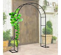Tonuuoei Metal Garden Arch Trellis for Various Climbing Plants Weather Resistant Black Arbor with Width Options Ideal Wedding Decor 350cm x 220cm