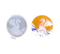 TONXX Durable Silicone Dragon Coaster Molds Epoxy Resin Casting and Crafting Moulds Reusable Cup Mat Mold for Home Office