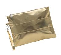 TONXX Fashionable Metallic PU Leather Envelope Clutches Bag for Women Elegant Wristlet Purse Handbag with Spacious Interior Gold