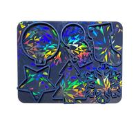 TONXX Holographic Christmas Silicone Mold for DIY Ornaments Snowman Resin Mold Christmas Tree Snowflake Pendant Epoxy Molds