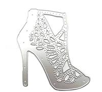 TONXX Metal Cutting Dies Lady Hollow High Heel Die Women Shoes Background Cutting Dies Stencil Cards Making Accessories