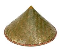 TONXX Oriental Bamboo Hat for Women Men Sun Protective Conical Hat Breathable Wide Brimmed BambooWoven Cap Cosplay Coolie Cap