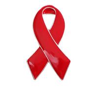 TONXX Ribbon Lapel Pin Tuberculosis HIV AIDS Awareness Brooch Hope Ribbon Enamel Pins Badge for Charity Event Supplies