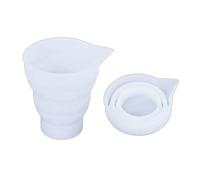 TONXX Silicone Resin Measure Cup Mold Collapsible Measuring Cups for Epoxy Casting Mold Folding Mixing Cup Mould Jewelry Craft