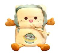 TONXX Soft Warm Flannel Cute Bread Toast Blankets Lovely Foldable Throw Shawl Blanket Flannel Wrap Travel Roll Blankets
