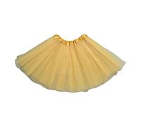 TONXX Women Adult 80s Vintage Tulle Skirt Layered Short Tutu Ballet Mesh Petticoat Gold
