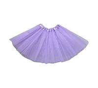 TONXX Women Adult 80s Vintage Tulle Skirt Layered Short Tutu Ballet Mesh Petticoat Light Purple
