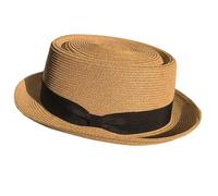TONXX Women Boater Hat Straw Fedora Hat Straw British Style Straw Beach Hat Straw Hat Straw Panama Hat Photo Props