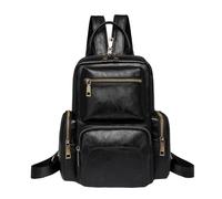 TONXX Women PU Leather Backpack Small Backpack Hiking Backpack Student School Backpack Travel Backpack Shoulder Bag Black