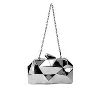 TONXX Womens Evening Clutched Bag Acrylic Crossbody Bag Box Evening Handbag Fashion Silver Shoulder Bag for Wedding Party Prom Silver