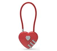 TONXX Zinc Alloy Wire Rope Password Lock Mini Love Heart Shape Password Padlock Travel Luggage Package Password Lock