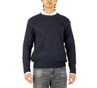 TONY BACKER - Men's Cotton Jumper, Warm, Comfortable and Practical, Crew Neck Pullover for Men, Soft and Lightweight Fabric, Plain Jumper in 4 Colours, blue, M