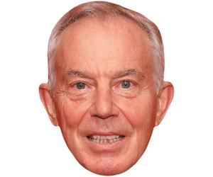Tony Blair (Smile) Celebrity Mask, Flat Card Face, Fancy Dress Mask
