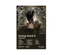 Tony Boy Art Poster Hip Hop Music Album Going Hard 3 Cover Tracklist Stylish Rapper Singer Fans Gift Room Decor Canvas Poster Wall Art Decor Print Picture Paintings for Living Room Bedroom Decoration