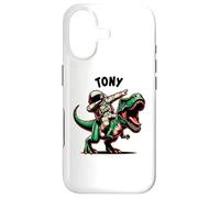 Tony Dabbing Astronaut on a Dinosaur Cartoon Case for iPhone 17