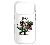 Tony Dabbing Astronaut on a Dinosaur Cartoon Case for iPhone 17 Pro