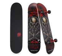 Tony Hawk 31 inch Skateboard, Tony Hawk Signature Series 4, 9-ply Maple Deck Skateboard for Cruising, Carving, Tricks and Downhill, Crossbones