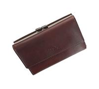 Tony Perotti Full Grain Leather Clip-Top Frame Purse with RFID Protection 1005_1 Brown