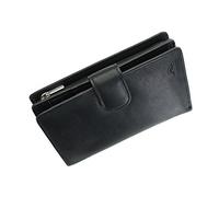 Tony Perotti Full Grain Leather Purse with Tab Closure - RFID Protected 1009_1 Black