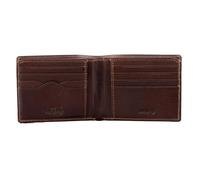 Tony Perotti Men's Brown Italian Leather Bifold Wallet - Slim, Minimalist - 8 Card Slots, 4 Pocket, Double Currency Divider - Eco-Friendly Tanned Full Grain Leather - Made in Italy