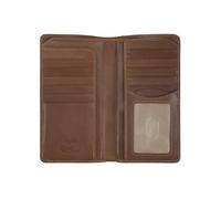 Tony Perotti Mens Italian Cow Leather Bifold Breast Pocket Wallet with ID Window in Cognac
