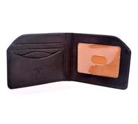 Tony Perotti Mens Italian Cow Leather Slim Front Pocket Bifold Edge Wallet, Black, One Size, Non-personalized