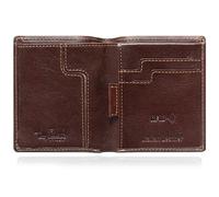 Tony Perotti Men's Italian Leather Bifold Wallet with Card Holders, Pockets - Slim RFID Wallet for Men with Quick Card Pull Tab - Eco-Friendly Tanned Full Grain Leather Wallet Made in Italy, Brown,