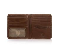 Tony Perotti Men's Leather Bifold Hipster Wallet Large with ID Window Multi Business and Credit Card Holder Slots Made with Real Italian Cowhide Leather