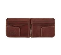 Tony Perotti Mens Money Clip Bifold Wallet Slim Minimalist Card Case Pockets Italian Leather, Brown, One Size, Non-personalized
