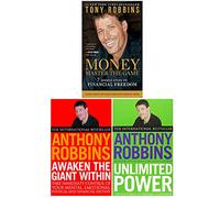 Tony Robbins Collection 3 Books Set (Awaken The Giant Within, Unlimited Power, Money Master the Game)