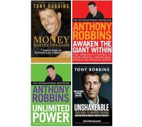 Tony Robbins Collection 4 Books Set (Money Master the Game, Awaken The Giant Within, Unlimited Power & Unshakeable)