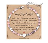 TONY & SANDY Bestie Gifts for Women, Valentines Day Gifts for Friends, Best Friend Birthday Gifts, Friendship Gifts for Women, Dainty Bracelets for Women Best Friend Bestie Soul Sister BFF, 7 Inches