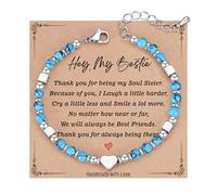 TONY & SANDY Bestie Gifts for Women, Valentine's Day Gifts for Friends, Best Friend, Birthday Gifts, Friendship for Women, Delicate Bracelets for Women, Best Friends, Bestie Soul Sister BFF, 7 Inches