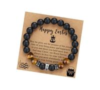 TONY & SANDY Cross Bracelet Men Boys Christian Gifts for Teen Boys Son Grandson Nephew on Graduation Father's Day Easter Birthday Christmas, 7.5 Inch, Stainless Steel, no gemstone