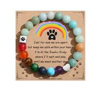 TONY & SANDY Dog Memorial Gifts for Loss of Dog, Pet Passing Away Sympathy Rainbow Bridge Memorial Bracelet for Women Who Loss of Cat Furry Friend