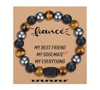 TONY & SANDY Natural Stone Bracelet for Dad, Boyfriend, Husband, Son, Grandpa, Brother, Uncle, Stepdad, Grandson, Anniversary, Birthday, Valentine's Day, Christmas, Gift for Men, Boys,