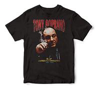 Tony Soprano 90s Movie Men T Shirt Short Sleeve Black