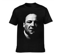 Tony Soprano T Shirt Crime Drama Tv Series Cotton Mens T-Shirt Plsize Print Tshirt Cute Black XL
