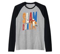 Tony The Tiger Basketball Slam Dunk Frosted Flakes Cereal Raglan Baseball Tee