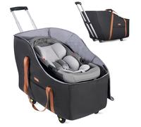 Tonyeee Infant Car Seat Travel Bag with Wheels Black-Large