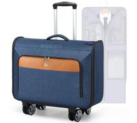 Tonyeee Softside Rolling Garment Bag, Large Duffle Garment Bag with Wheels, 3 in 1 Detachable Suit Luggage for Women Men, Business Travel Weekender (Confirm Airline Carry-On Rules), Blue