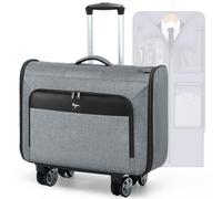 Tonyeee Softside Rolling Garment Bag, Large Duffle Garment Bag with Wheels, 3 in 1 Detachable Suit Luggage for Women Men, Business Travel Weekender (Confirm Airline Carry-On Rules), Grey