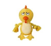 TONYFY Cute Interactive Squeaky Toy for Dogs with a Bubble, Crinkle Paper Filled Soft Cotton Chew Toy to Keep Puppies and Small Dogs Busy - Yellow Chick