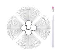 tonyg-p 200 pcs Nail Art Tips Clear Nail Swatches Sticks Nail Art Practice Finger Clipper Nail Art Polish Display Stick with Nail Art Brush for Nail Polish Gel