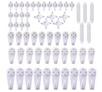 tonyg-p 60 Pcs Picture Hook Non-Trace Picture Hooks for Hard Walls, Five Sizes Picture Hanging Hooks Set,Wall Hook for Hanging Paintings Photos Mirror